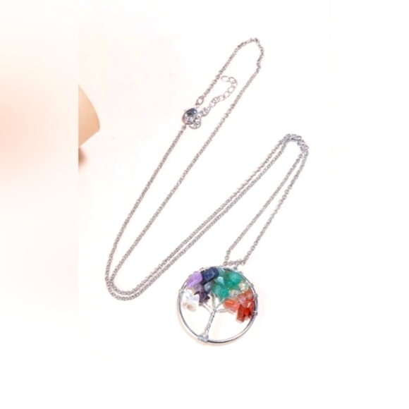 Sale! Chakra Stone Tree Of Life necklace - Picture 3 of 3